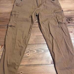 Bass Outdoor Men's Brown Ripstop Tapered Leg Cargo Pants Size 34